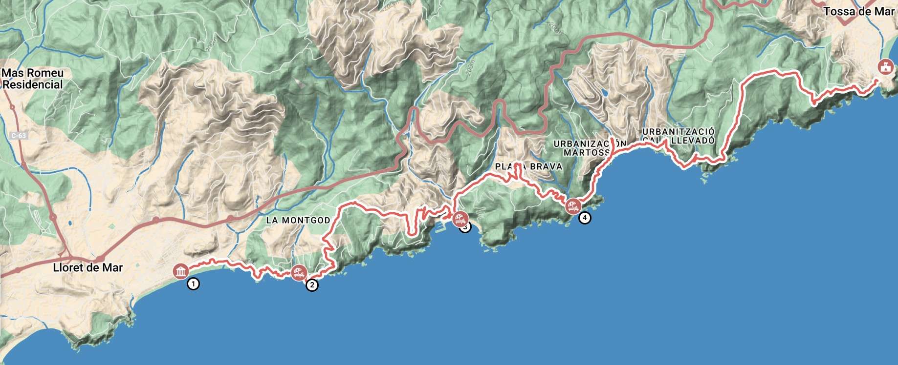 Cami de ronda in Costa Brava