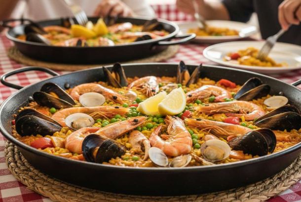 Paella im Restaurant