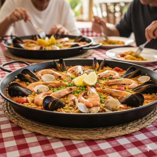 Paella im Restaurant